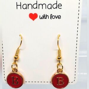 7/$10 B Initial Earrings, New